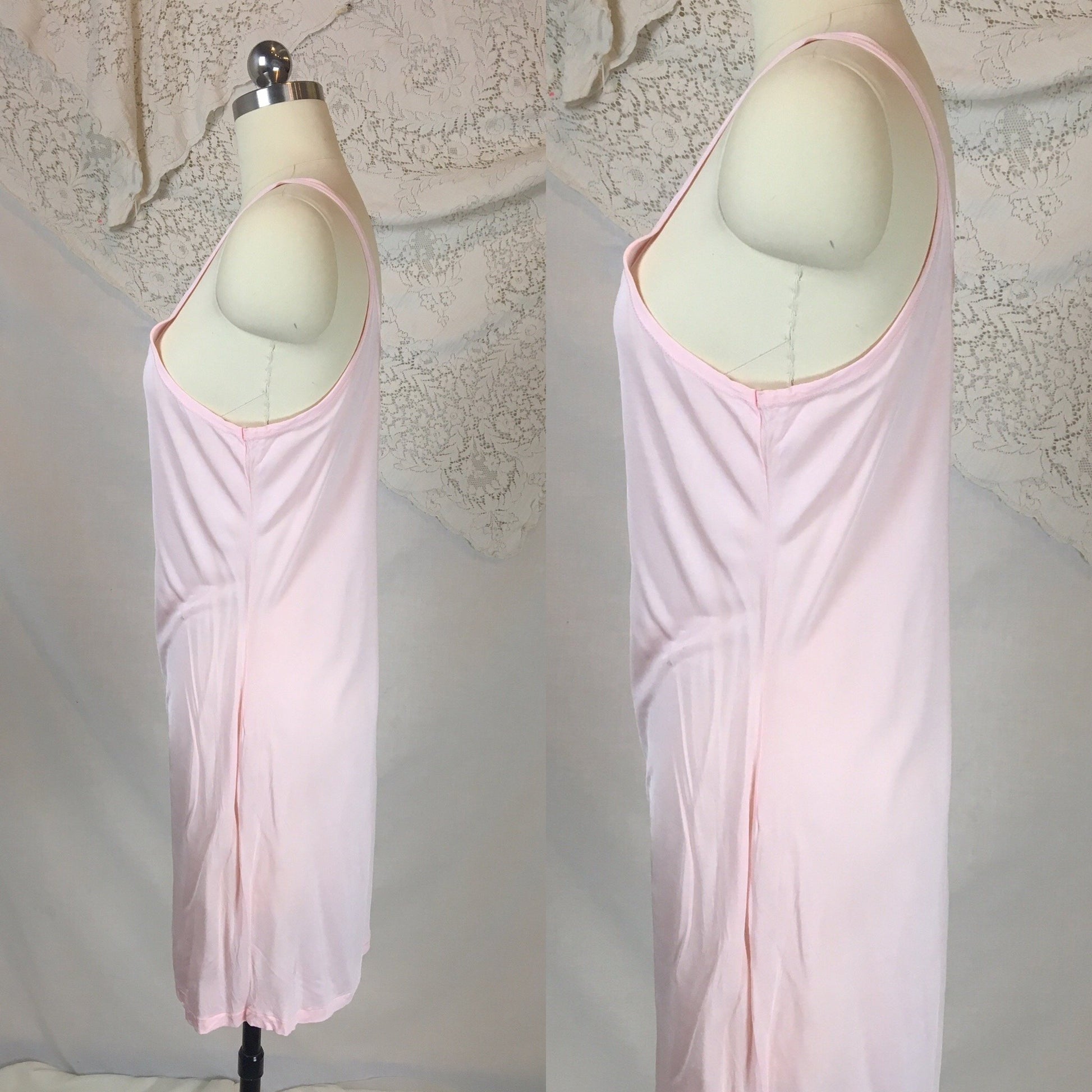 Vintage 1920's Chemise 2 | Size SM, MED | Bubblegum Pink Rayon Knit | The Globe -New with Tags - Daggers & Dames