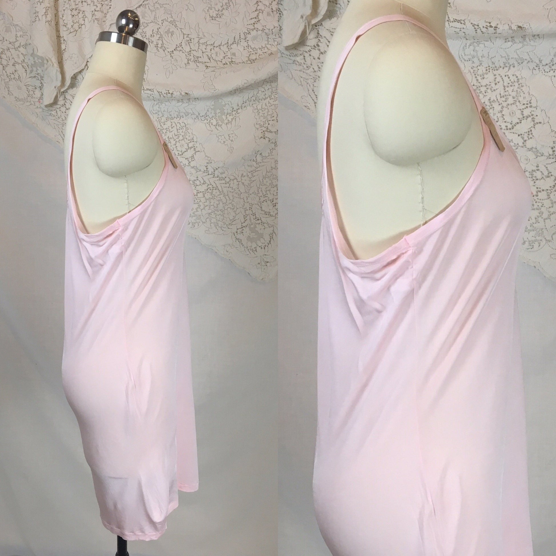 Vintage 1920's Chemise 2 | Size SM, MED | Bubblegum Pink Rayon Knit | The Globe -New with Tags - Daggers & Dames
