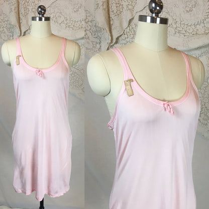 Vintage 1920's Chemise 2 | Size SM, MED | Bubblegum Pink Rayon Knit | The Globe -New with Tags - Daggers & Dames