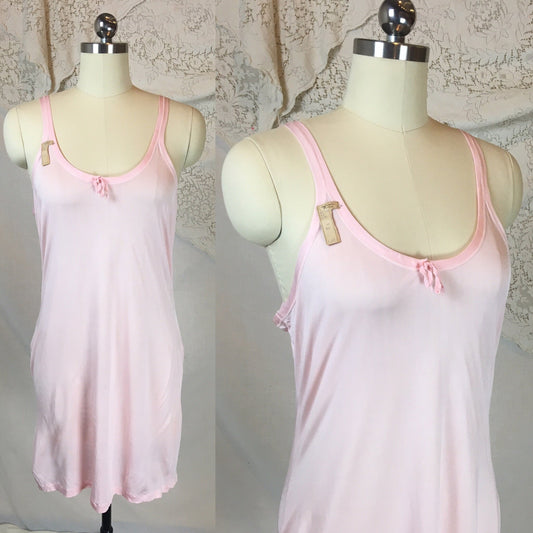 Vintage 1920's Chemise 2 | Size SM, MED | Bubblegum Pink Rayon Knit | The Globe -New with Tags - Daggers & Dames