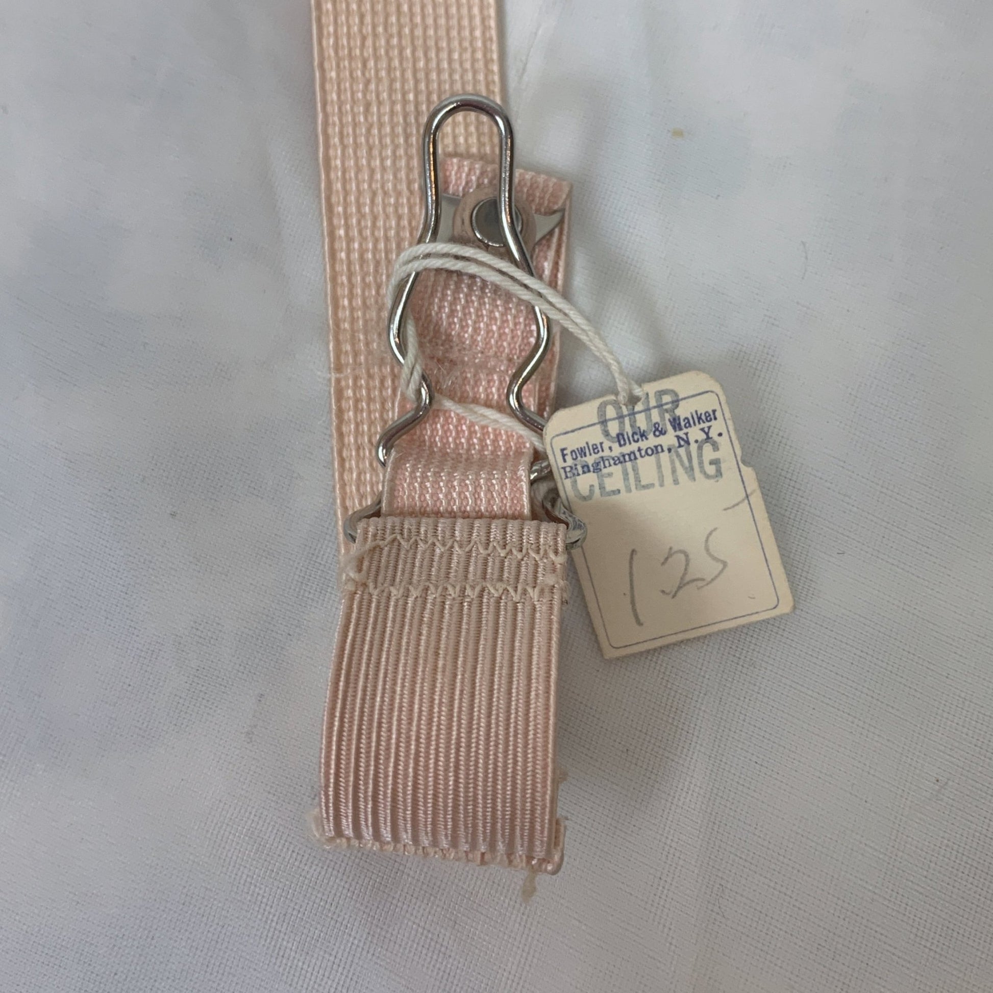 Vintage 1920's Garter Belt | Peach Cotton with Pintuck Stitching & Corset Lacing | Anticipation by Lewelly - New with Tags | Size LG, XL - Daggers & Dames