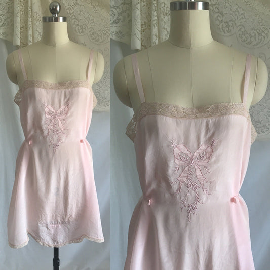 Vintage 1920's Pink Crepe Step-In Chemise -Never Worn - Daggers & Dames