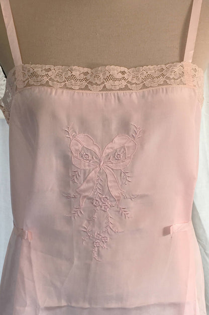 Vintage 1920's Pink Crepe Step-In Chemise -Never Worn - Daggers & Dames