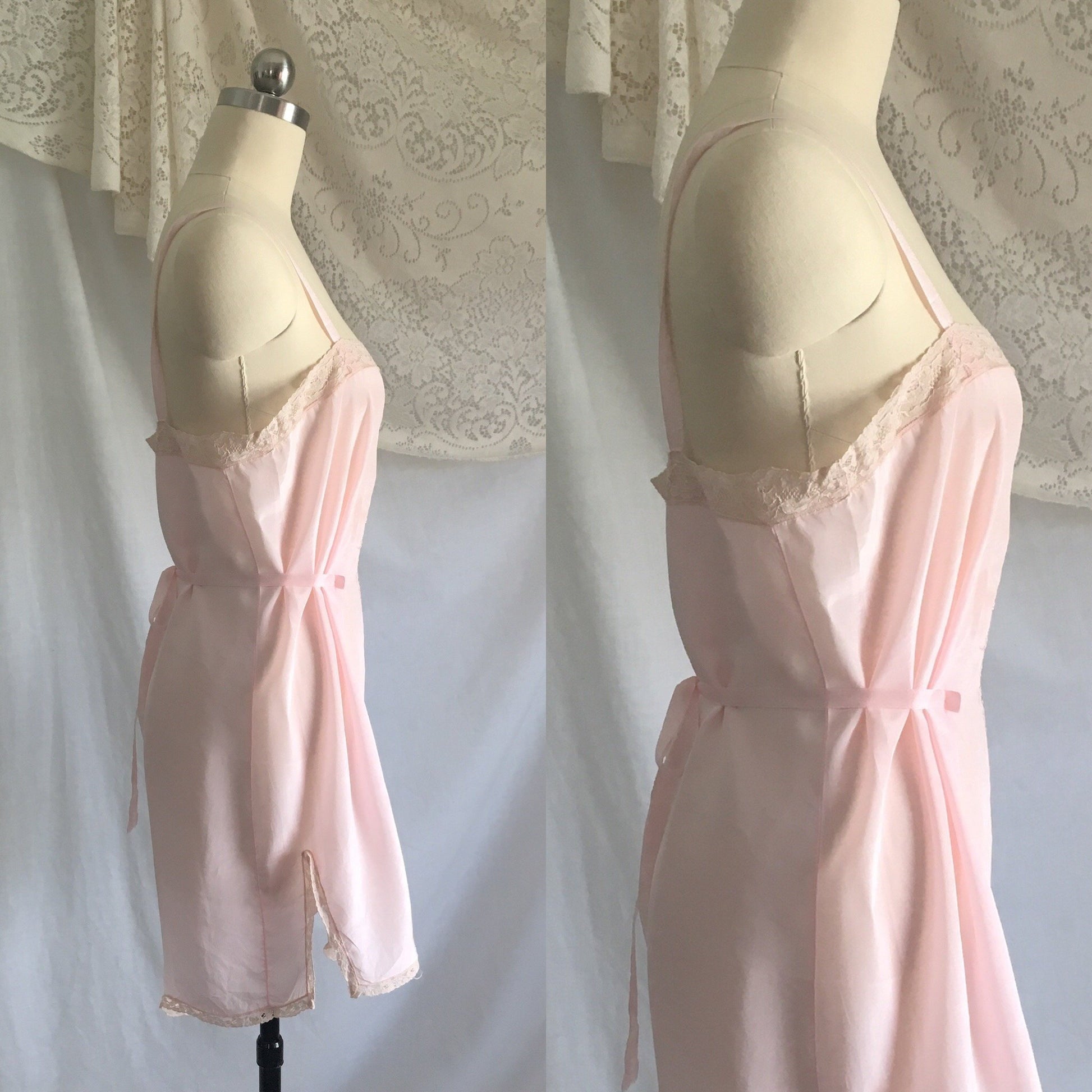 Vintage 1920's Pink Crepe Step-In Chemise -Never Worn - Daggers & Dames
