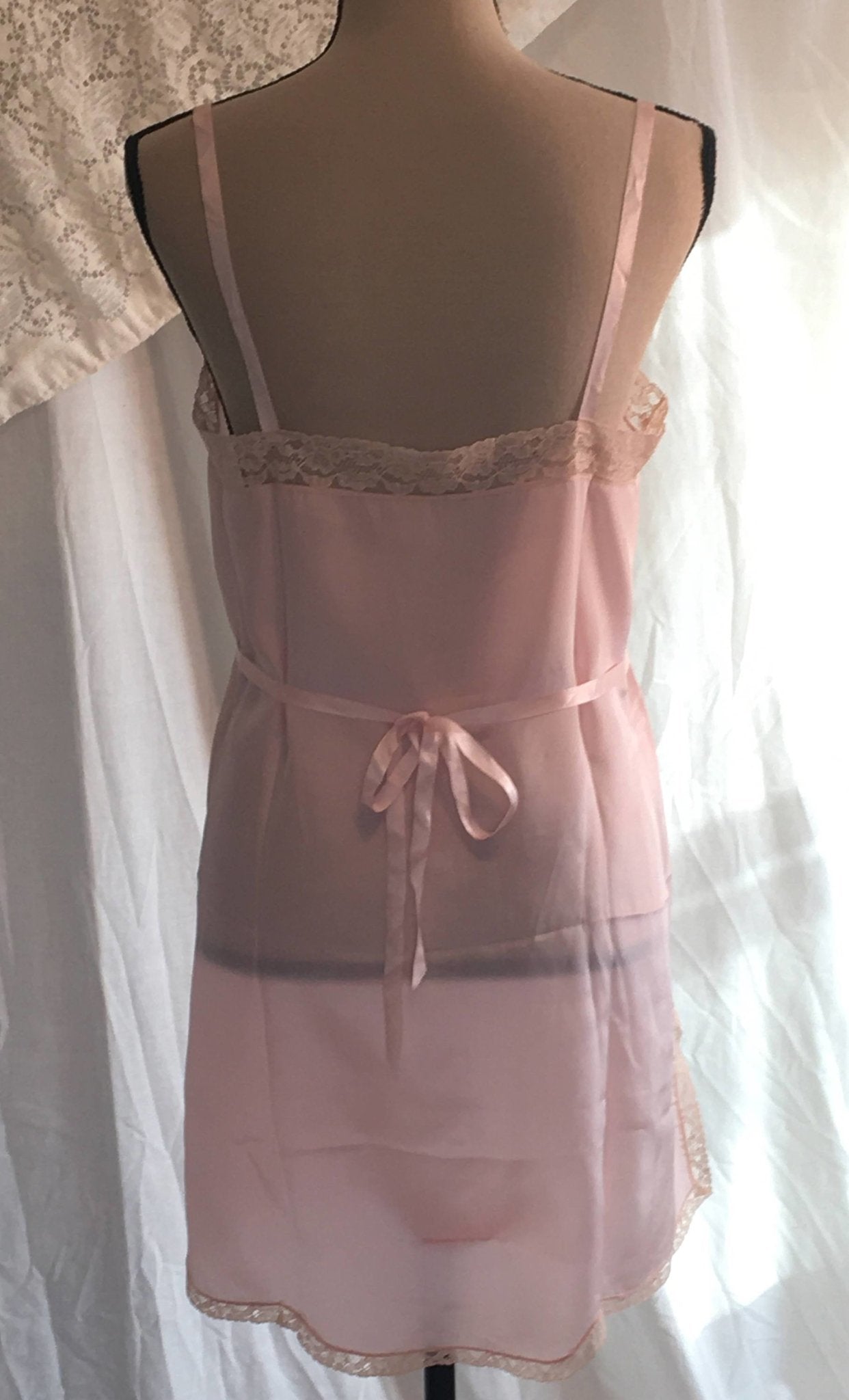Vintage 1920's Pink Crepe Step-In Chemise -Never Worn - Daggers & Dames