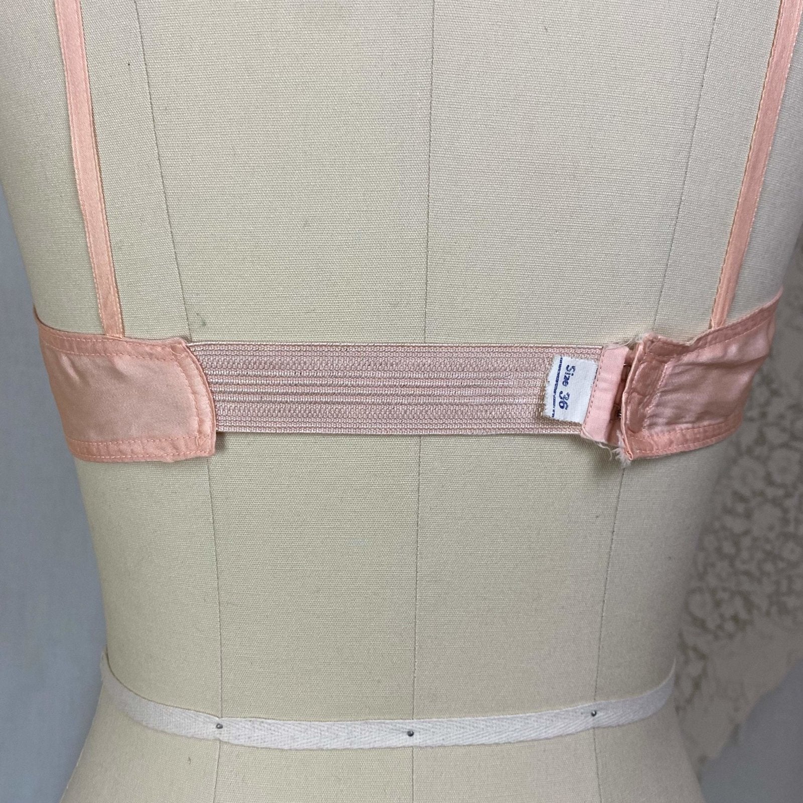 Vintage 1930's Bralette | Rose Pink Silk with Ribbon Straps | Size 32 C, 34 B | Never Worn - New Old Stock - Daggers & Dames