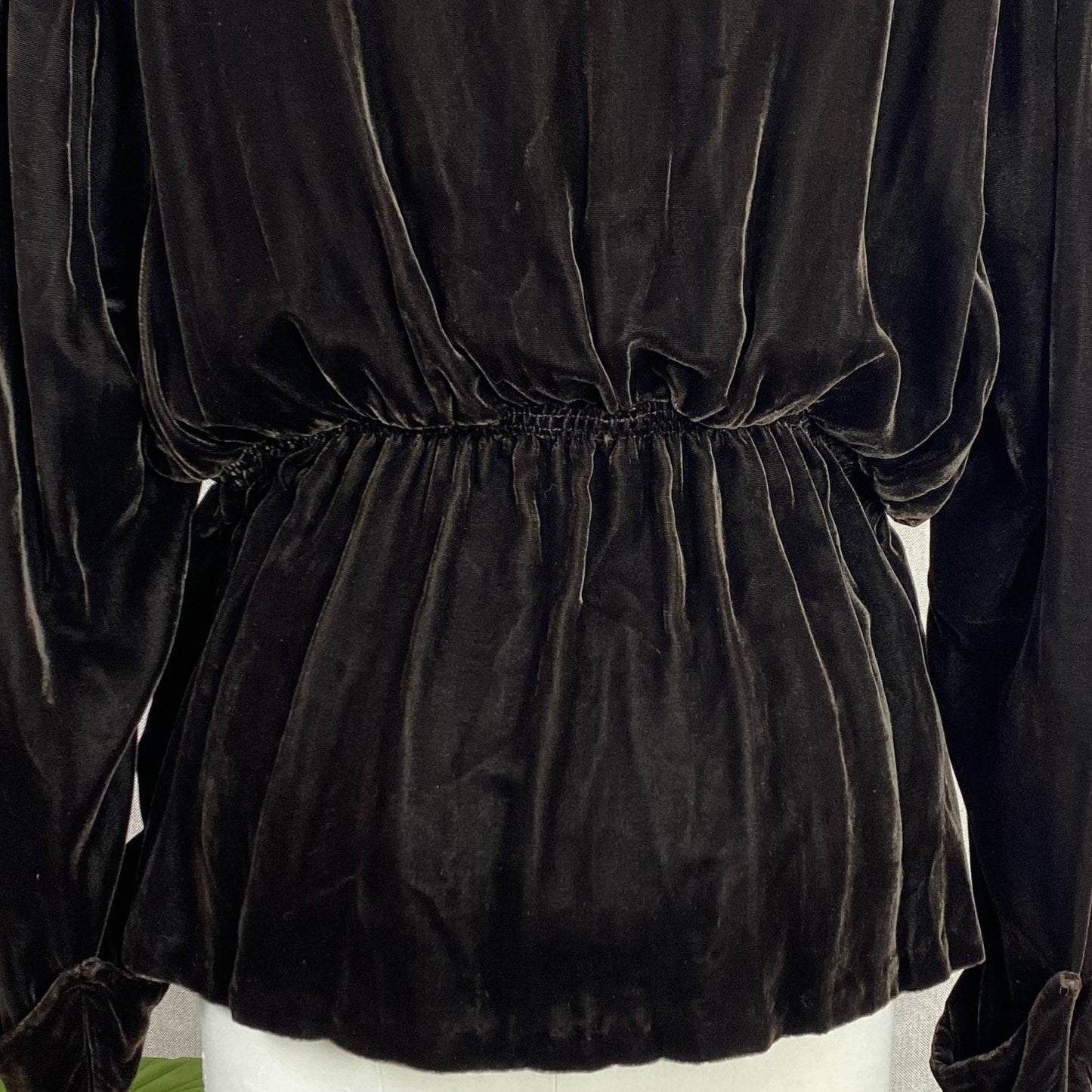 Vintage 1930's Jacket | Deep Mocha Brown Silk Velvet with Bias Cut & Peplum Waist | Size M, LG | Derry's - Daggers & Dames
