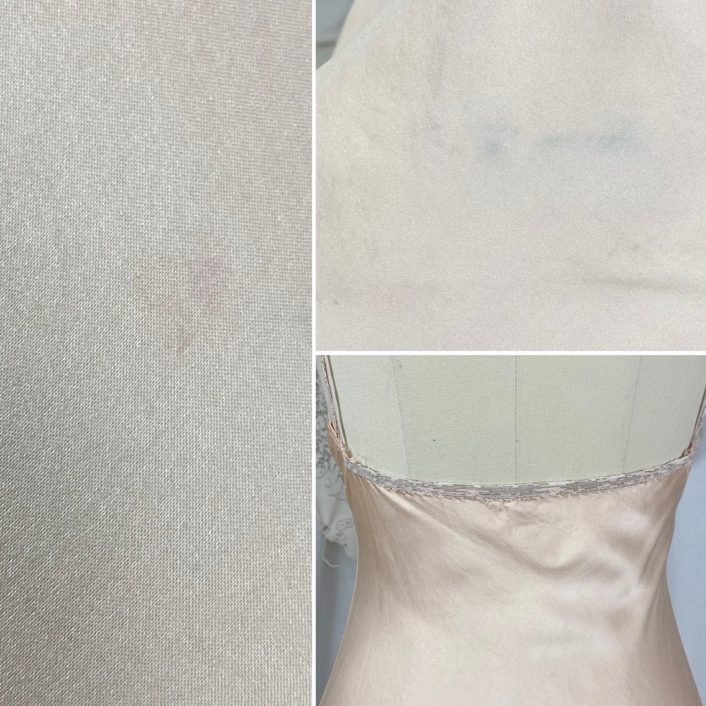 Vintage 1930's Maxi Slip Dress | Semi Sheer Peach Silk with Deep Bias Cut & Low Back | Size S, M - Daggers & Dames