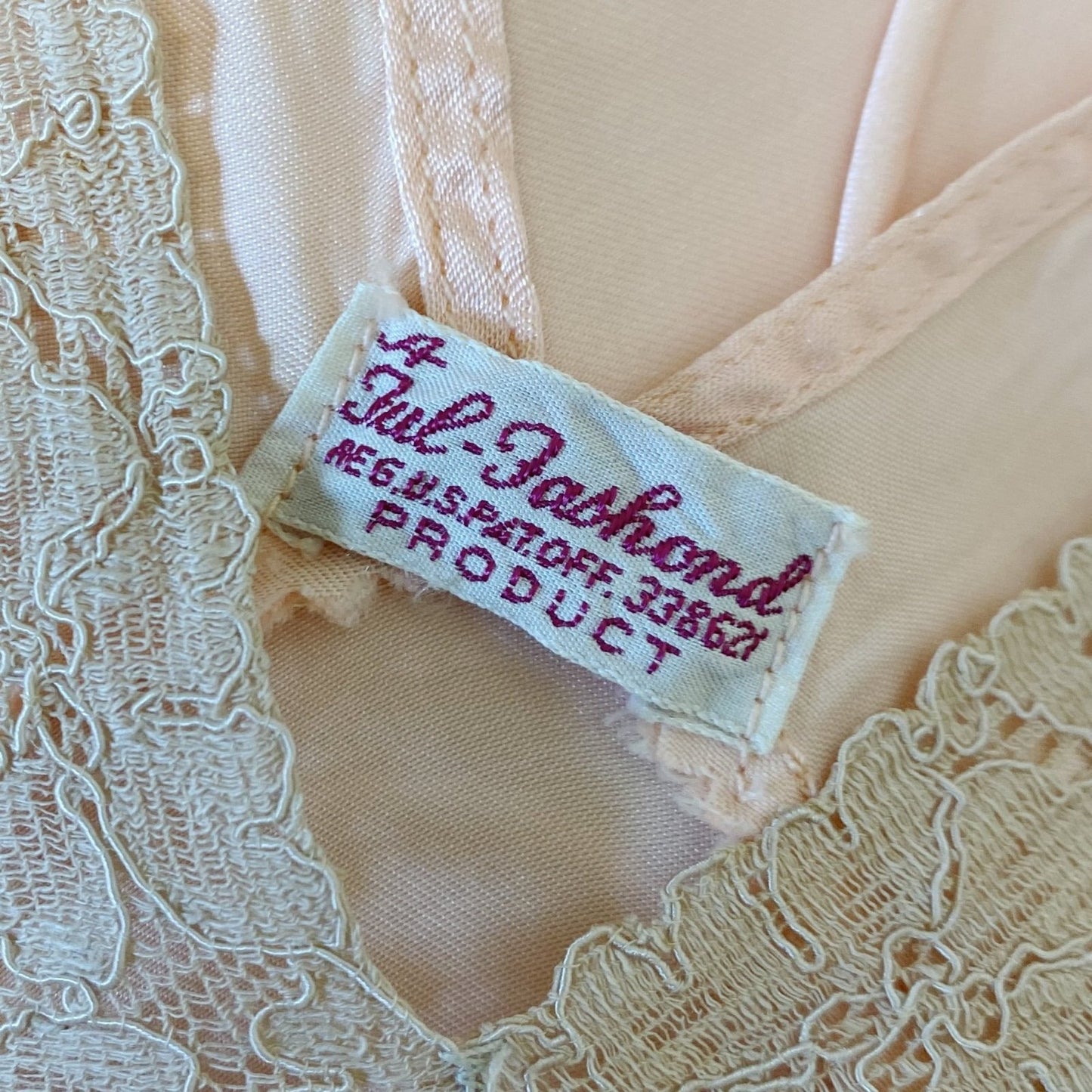 Vintage 1930's Nightgown | Rich Peachy Pink Silk with Nude Floral Lace | Size M | A 'Ful-Fashiond' Product - Daggers & Dames