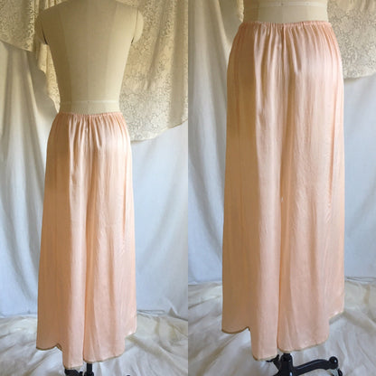Vintage 1930's Pajama Set | Rose Gold Pink Silk with Blush Alençon Lace | Size XLG - Daggers & Dames