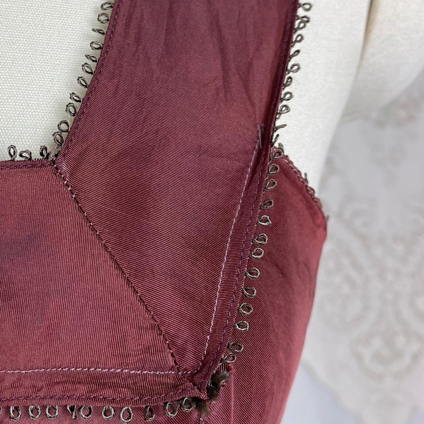 Vintage 1930's Slip | Deep Chocolate Brown Rayon Taffeta | Size XS - Daggers & Dames