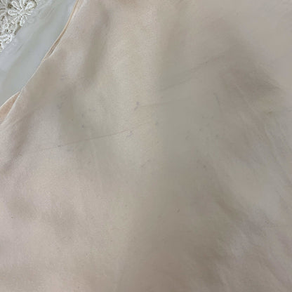Vintage 1930's Tap Pants | Champagne Silk with Embroidered Crepe Appliqué | Size XS - Daggers & Dames