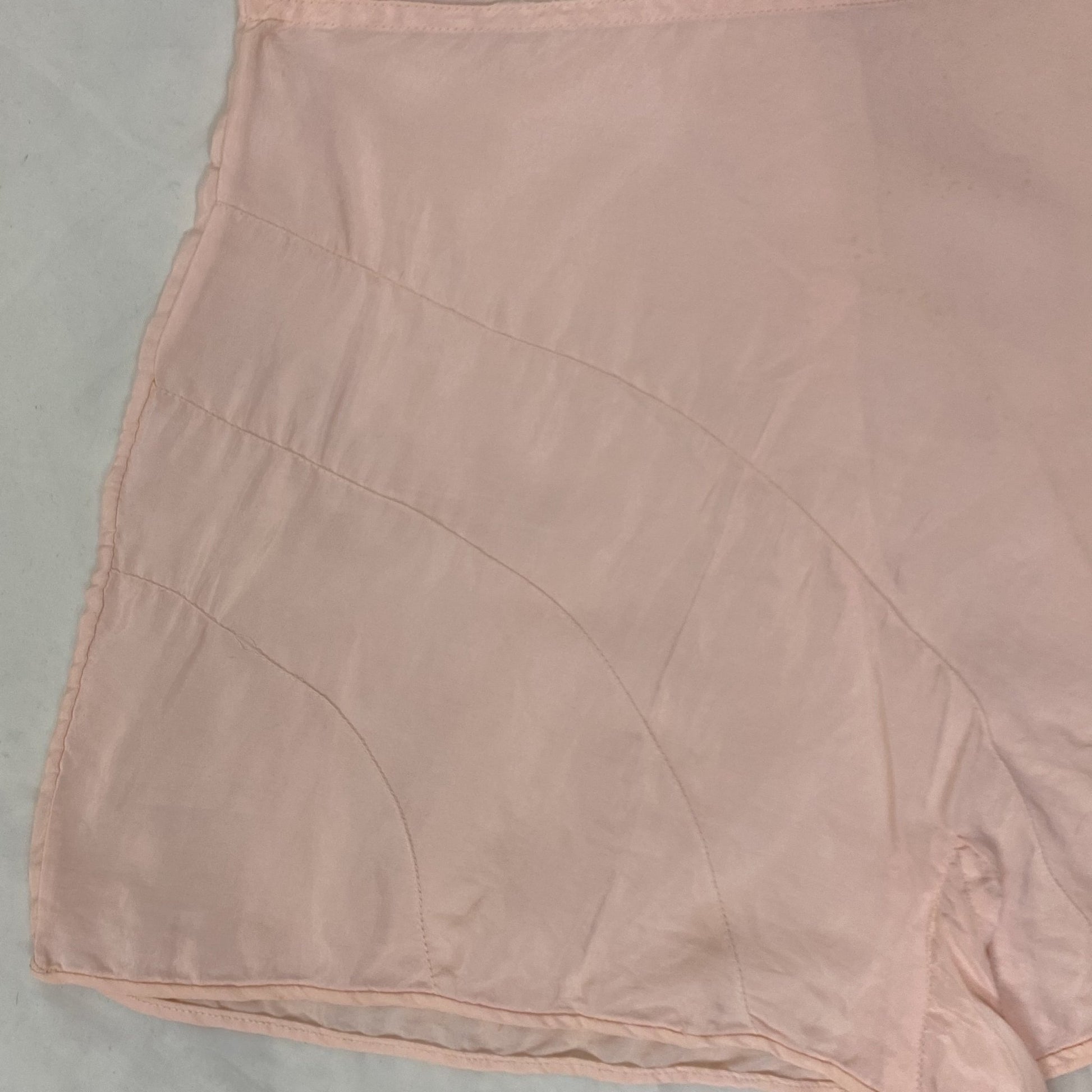 Vintage 1940's Bralette & Tap Pant Lingerie Set | Palest Pink Silk Crepe with Satin Appliques | Size XS, 32 B - Daggers & Dames
