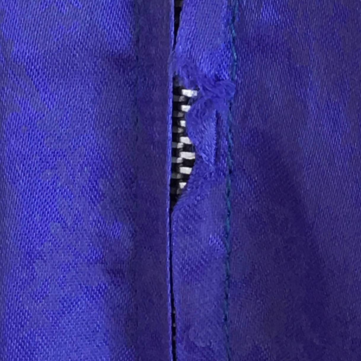 Vintage 1940's Dressing Gown | Cobalt Blue Damask Rayon Satin with Violet Patina | Mode O Day | Boho Maxi Dress | Size S - Daggers & Dames