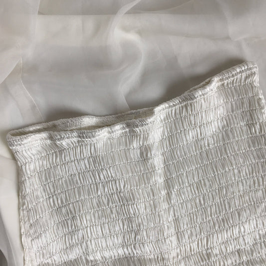 Vintage 1940's Girdle Panties | Ruched White Rayon Satin with Cotton Lace & Bows | Mabs Bitsies | Size XXS, XS - Daggers & Dames