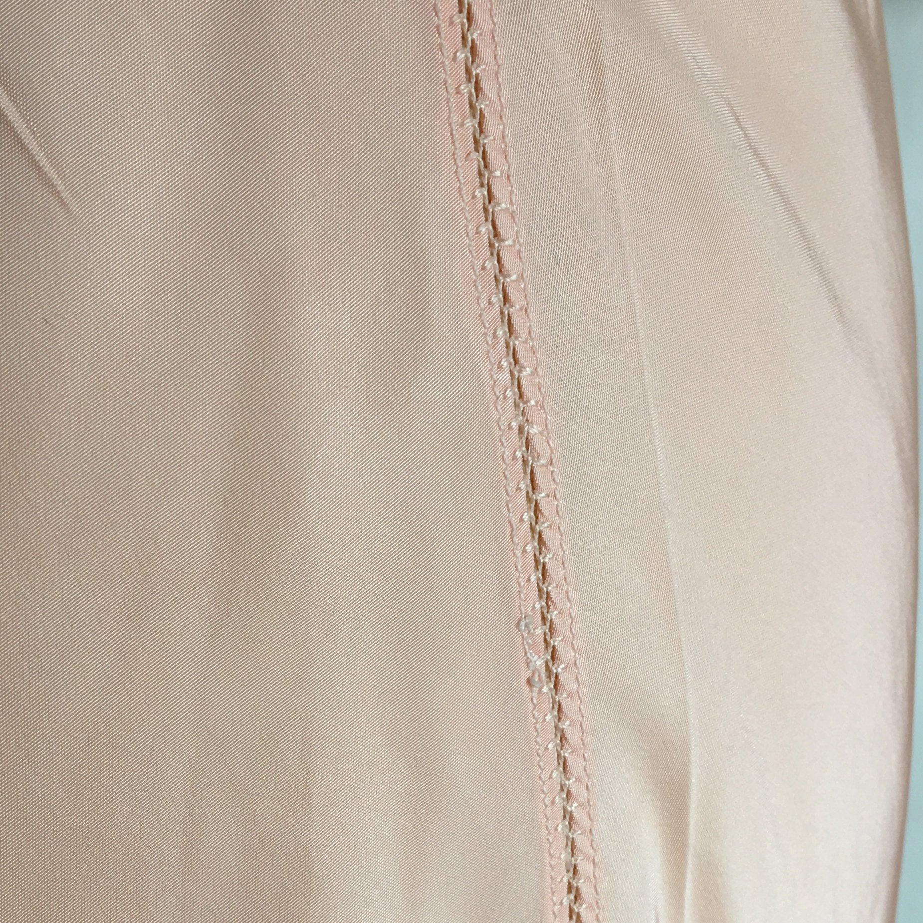 Vintage 1940's Half Slip | Pale Pink Rayon Satin with Embroidered Chiffon Hem | Fray Pruf | Size SM, M - Daggers & Dames