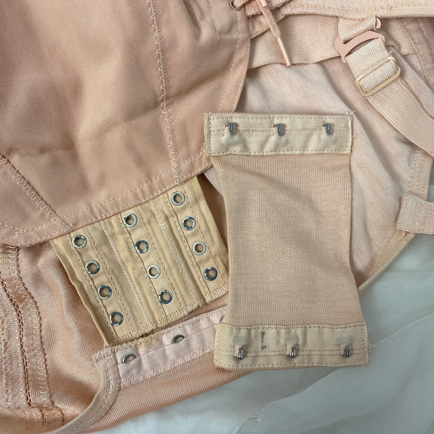 Vintage 1940's Maternity Panty Girdle | Dusty Rose Pink Cotton & Rayon with Corset Lacing | Size LG, XL | Nu-Lift - Daggers & Dames
