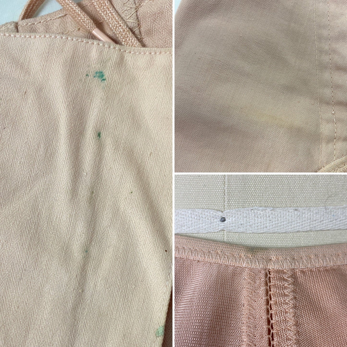 Vintage 1940's Maternity Panty Girdle | Dusty Rose Pink Cotton & Rayon with Corset Lacing | Size LG, XL | Nu-Lift - Daggers & Dames