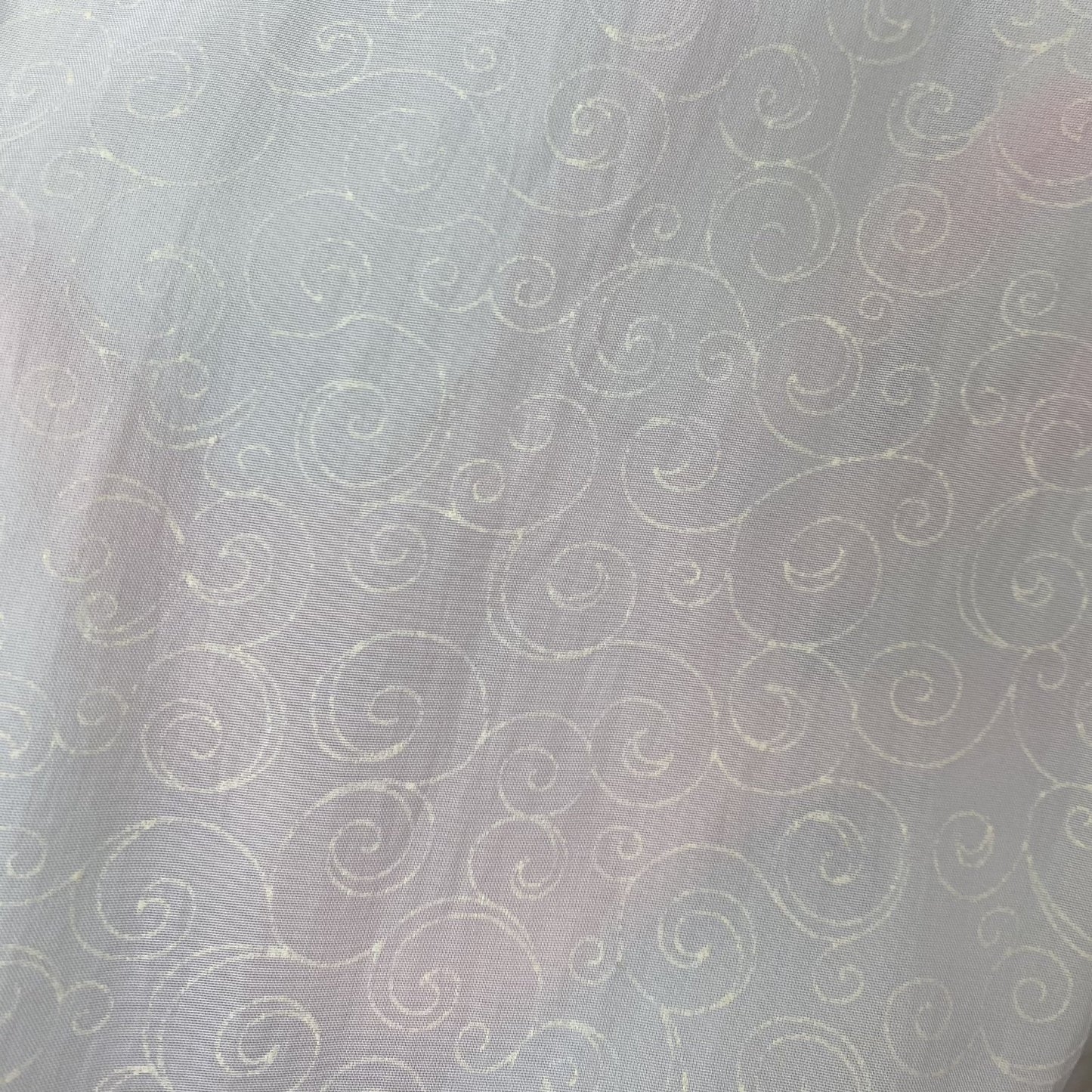 Vintage 1940's Maxi Dress | Semi-Sheer Cream Organza with Swirl Pattern & Rhinestones | Size M, LG - Daggers & Dames