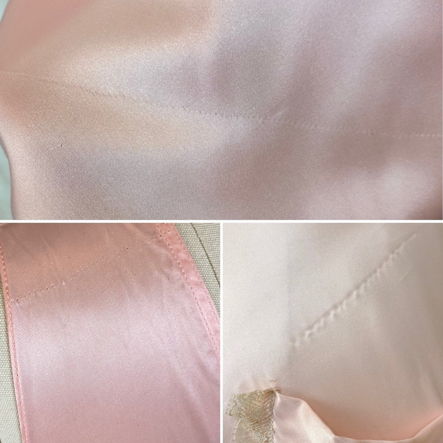 Vintage 1940's Nightgown | Baby Pink Rayon Satin with Ruffled Lace & Silk Chiffon | Size XS - Daggers & Dames