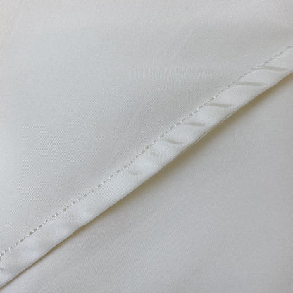 Vintage 1940's Nightgown | Hand Stitched Creamy White Rayon with Embroidered Tulle & Open Back | Size XS - Daggers & Dames