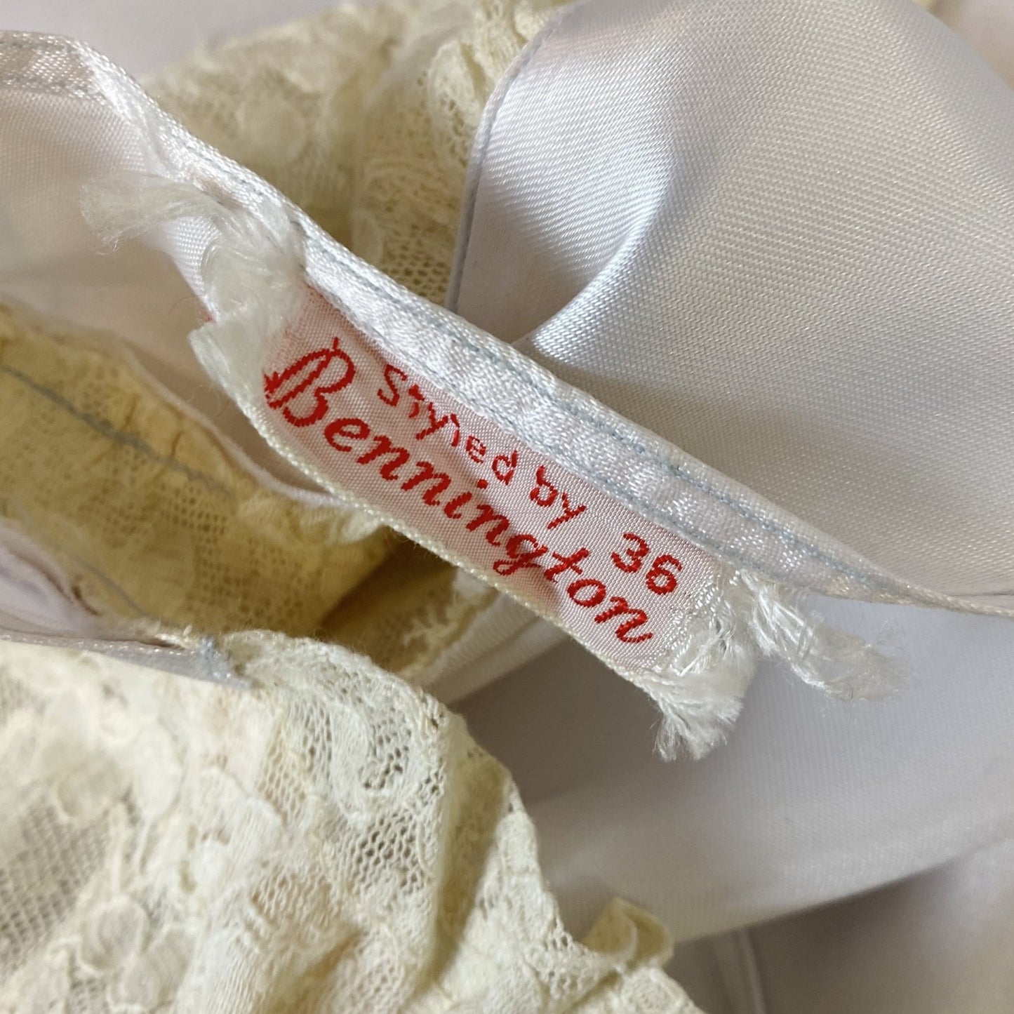 Vintage 1940's Nightgown | Icy Blue Rayon Satin with Ivory Lace | Size S, M, LG | Bennington - Daggers & Dames