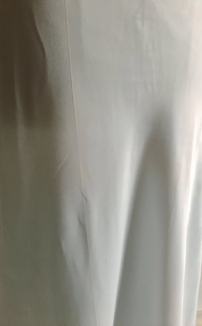 Vintage 1940's Nightgown | Light Baby Blue Rayon Satin with Ecru Lace & Bias Cut | New Old Stock | Size M - Daggers & Dames