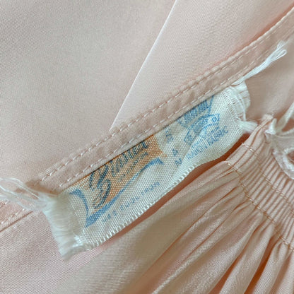 Vintage 1940's Nightgown | Light Petal Pink Rayon with White Eyelet Lace | Size M, LG | Biastex - Daggers & Dames