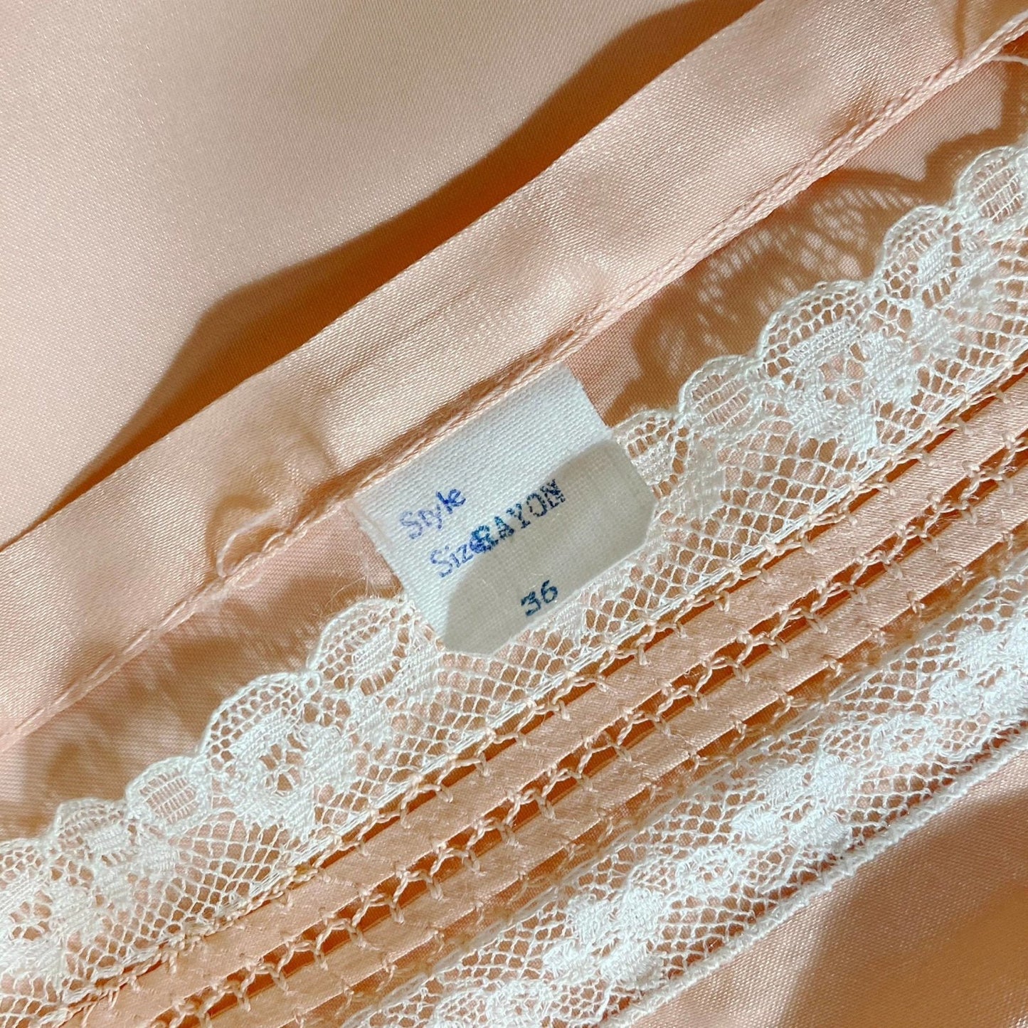 Vintage 1940's Nightgown | Rich Rose Pink Rayon Satin with White Floral Lace | Size XS, S | Never Worn - Daggers & Dames