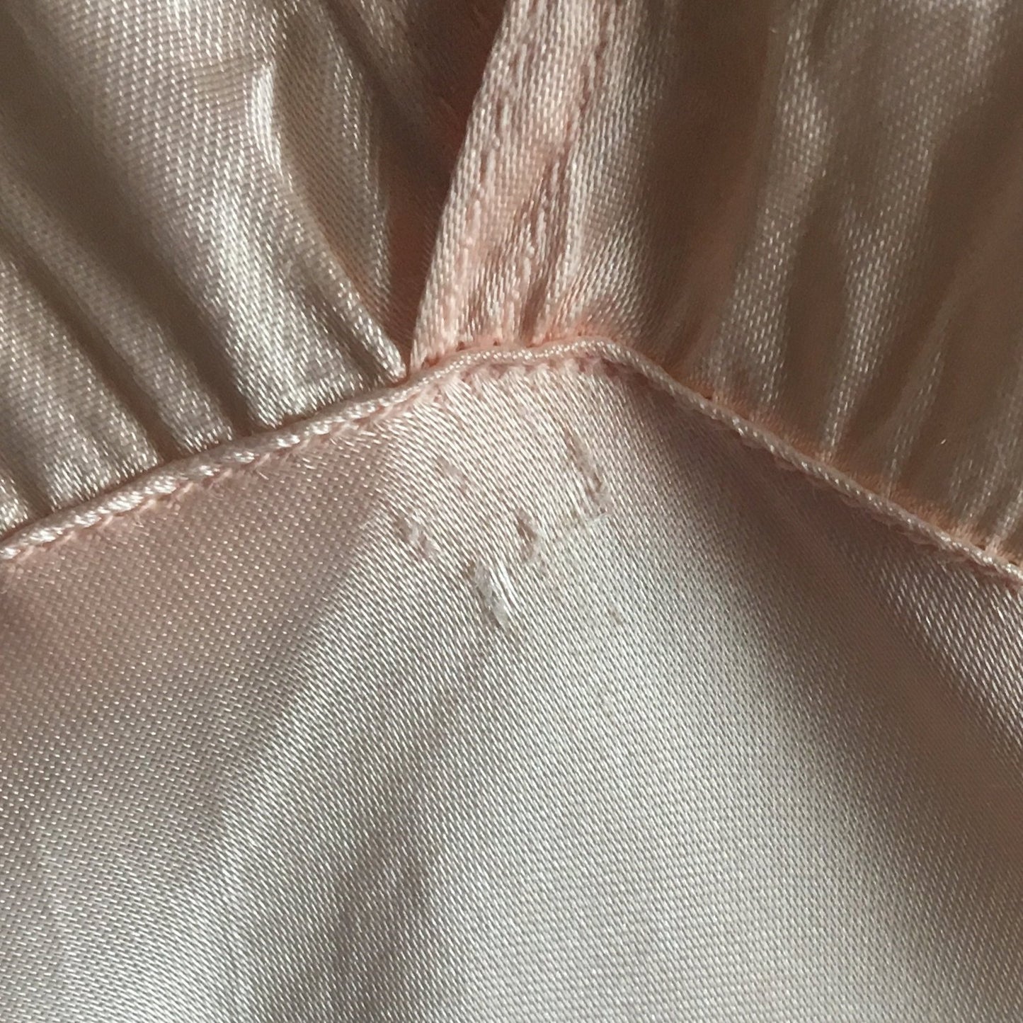 Vintage 1940's Nightgown | Rose Gold Pink Rayon Satin with Alençon Lace & Cap Sleeves | Size LG - Daggers & Dames