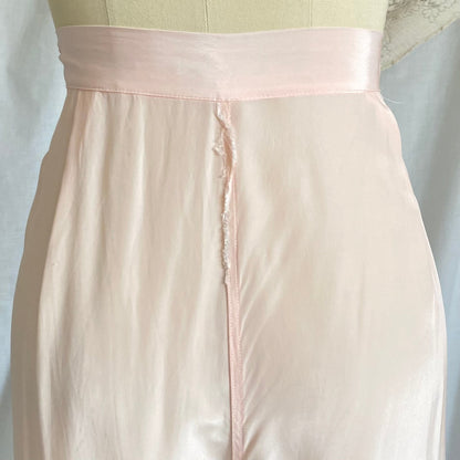 Vintage 1940's Pajama Set | Light Pastel Pink Rayon with Ivory Lace | Size M, LG | Miss Crinoline - Daggers & Dames