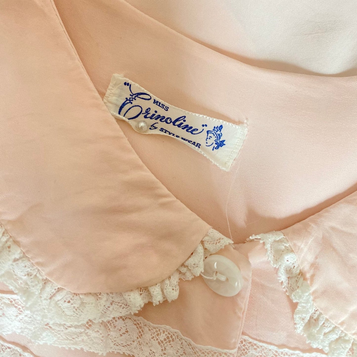 Vintage 1940's Pajama Set | Light Pastel Pink Rayon with Ivory Lace | Size M, LG | Miss Crinoline - Daggers & Dames