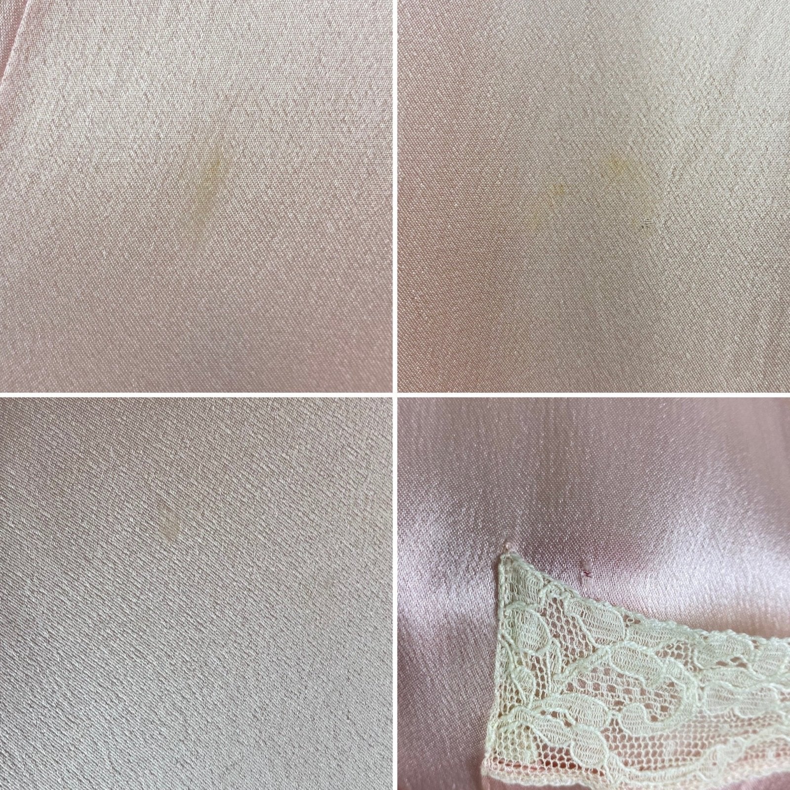 Vintage 1940's Pajama Set | Rose Pink Rayon Charmeuse with Ivory Lace | Size M, LG | Daphne - Daggers & Dames