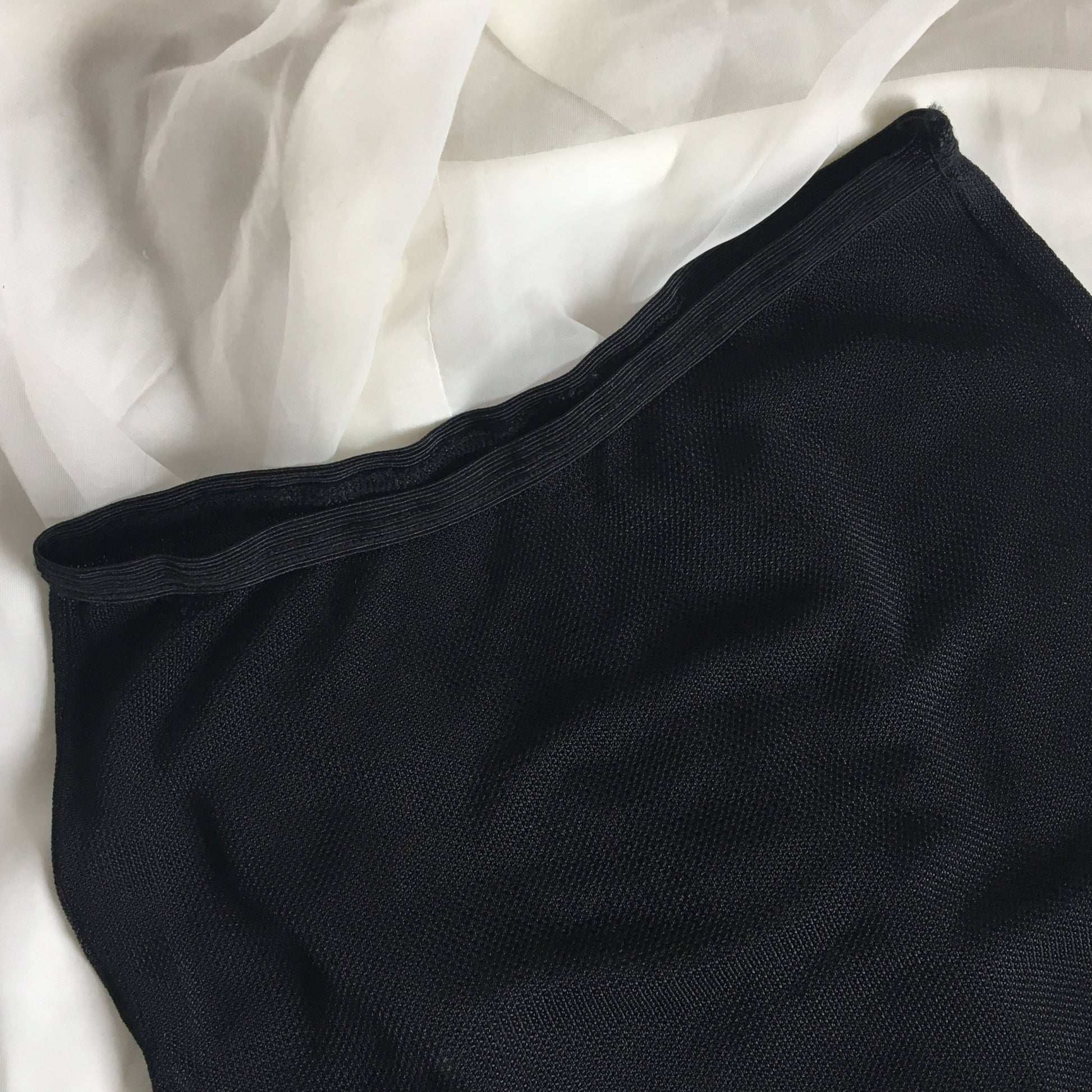 Vintage 1940's Panties | Black Rayon Mesh with Ladder Stitched Hems | Never Worn | Size XXS, XS - Daggers & Dames