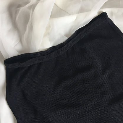 Vintage 1940's Panties | Black Rayon Mesh with Ladder Stitched Hems | Never Worn | Size XXS, XS - Daggers & Dames