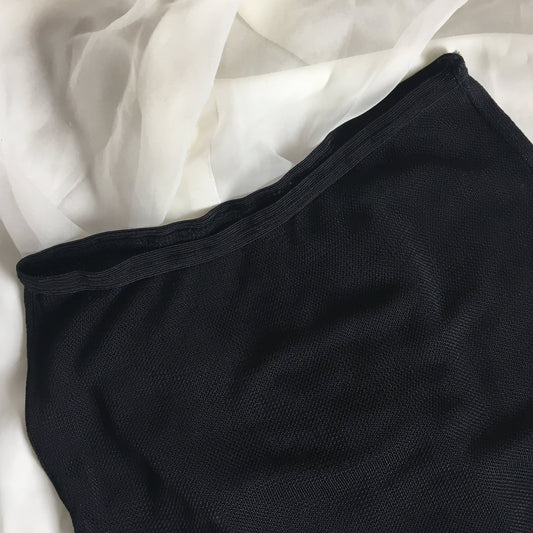 Vintage 1940's Panties | Black Rayon Mesh with Ladder Stitched Hems | Never Worn | Size XXS, XS - Daggers & Dames