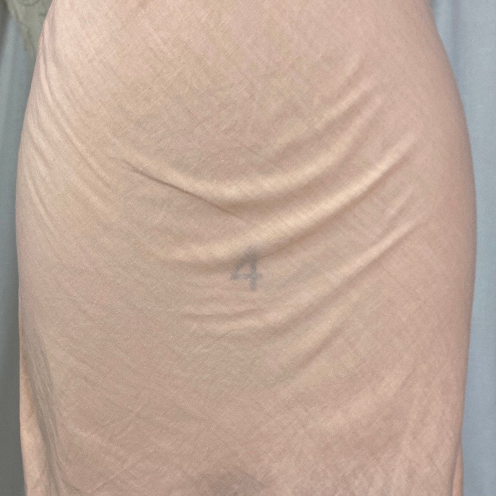 Vintage 1940's Slip Dress | Peachy Pink Soft Cotton with Deep Bias Cut | Size XS, S | Never Worn - Daggers & Dames