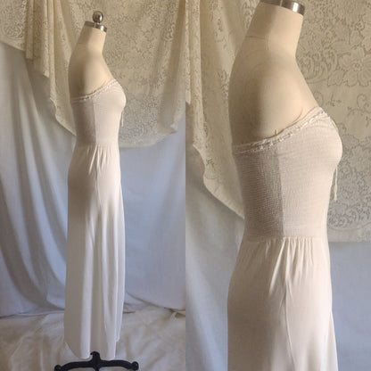 Vintage 1940's Slip | Ivory Rayon with Ribbon & Lace | Rare Year Rounder Slip by Mojud | Size S - Daggers & Dames
