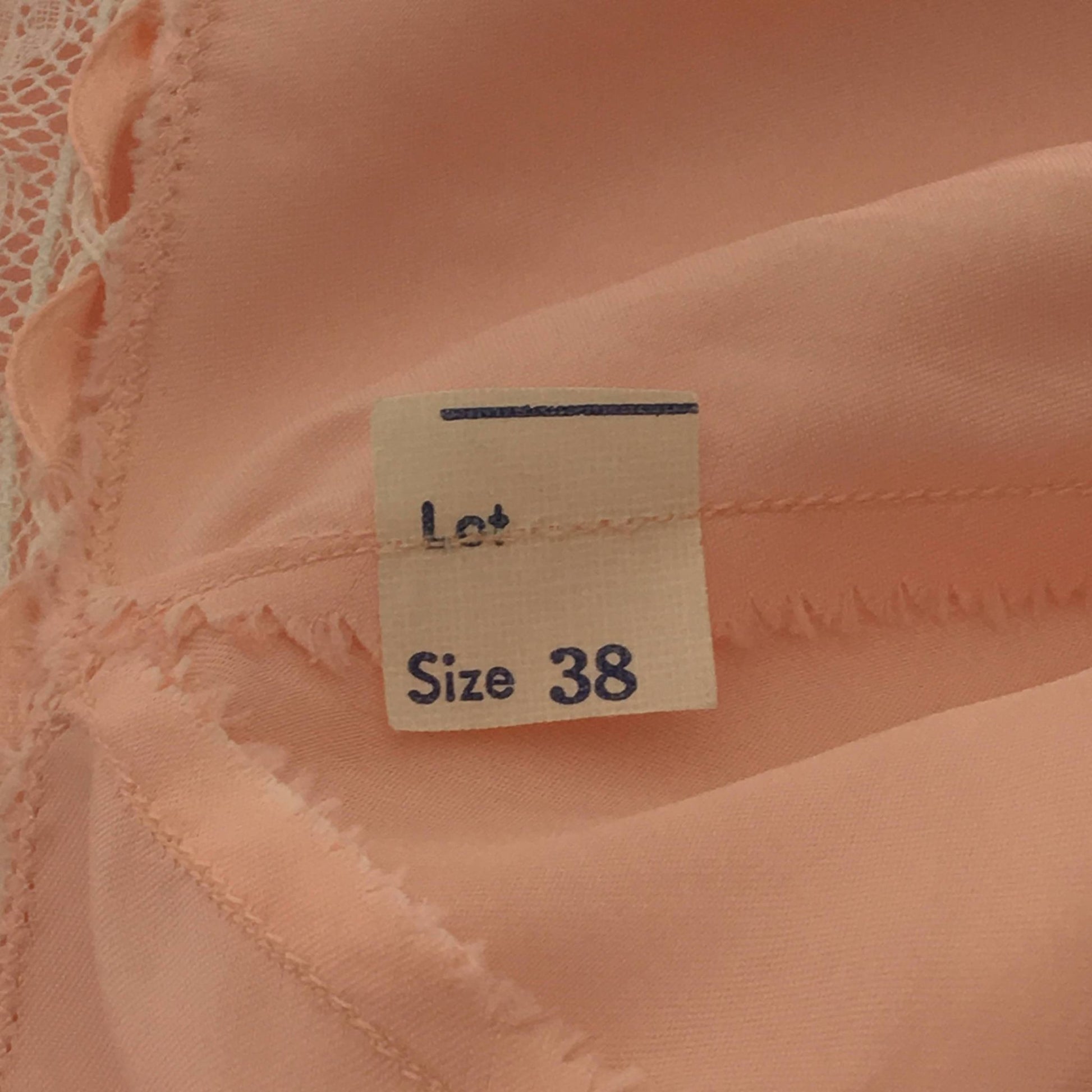 Vintage 1940's Slip | Light Pink Rayon Satin & White Lace Ruffled Straps | New Old Stock | Pintucking with Bias Cut Lingerie | Size M - Daggers & Dames