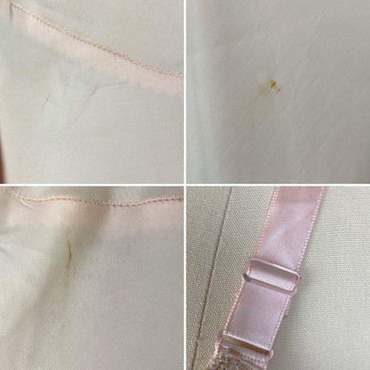 Vintage 1940's Slip | Pale Powder Pink Rayon with Ivory Lace & Floral Appliqué | Size 34 Bust, S, M | Rhythm Lingerie - Never Worn - Daggers & Dames