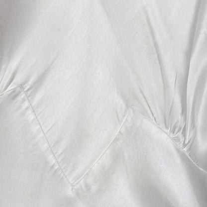 Vintage 1940's Slip | Pearly White Rayon Satin | Size S, M | Mary Barron -Never Worn - Daggers & Dames