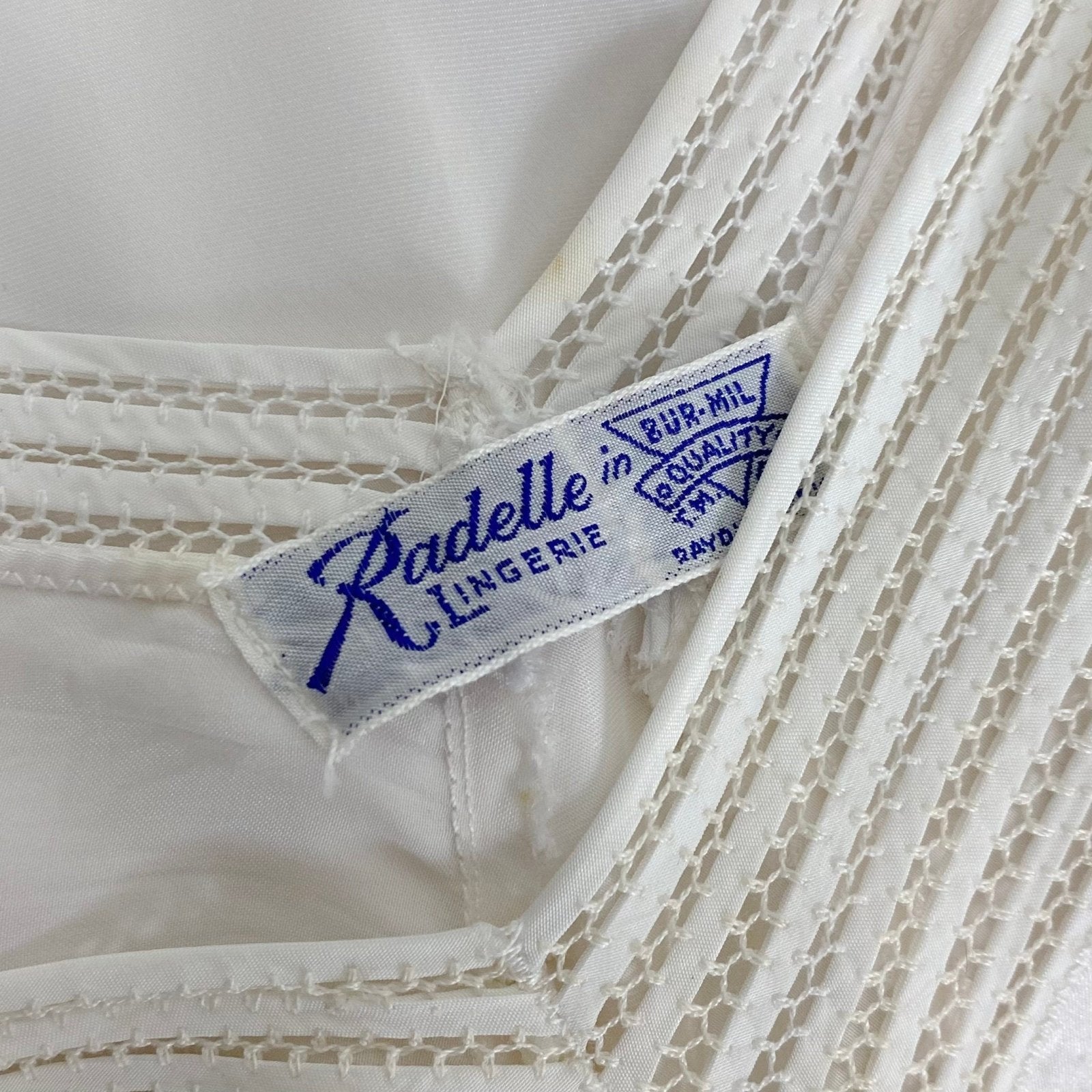 Vintage 1940's Slip | Pearly White Rayon Satin | Size S, M | Mary Barron -Never Worn - Daggers & Dames