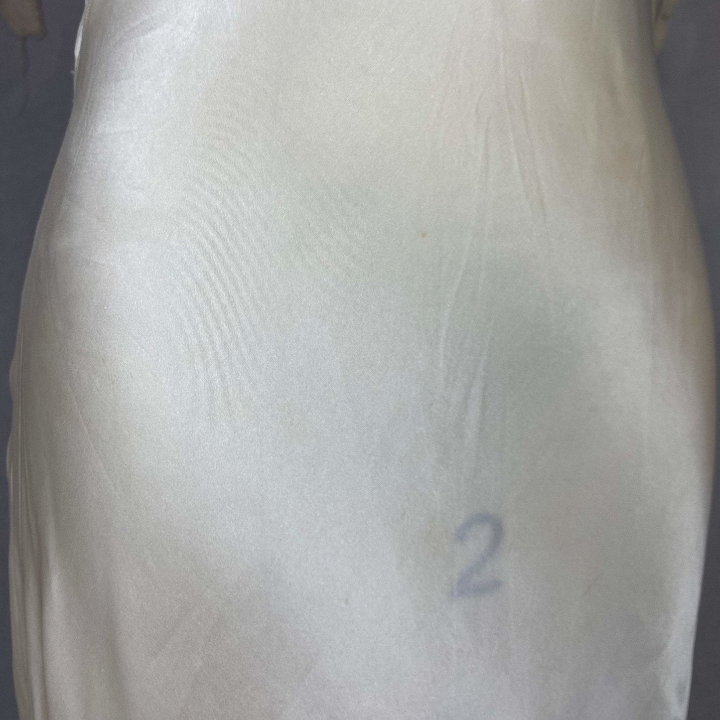 Vintage 1940's Slip | Pearly White Rayon Satin with Ivory Lace | Size 32 Bust, XS | Fischer Heavenly Lingerie - Daggers & Dames