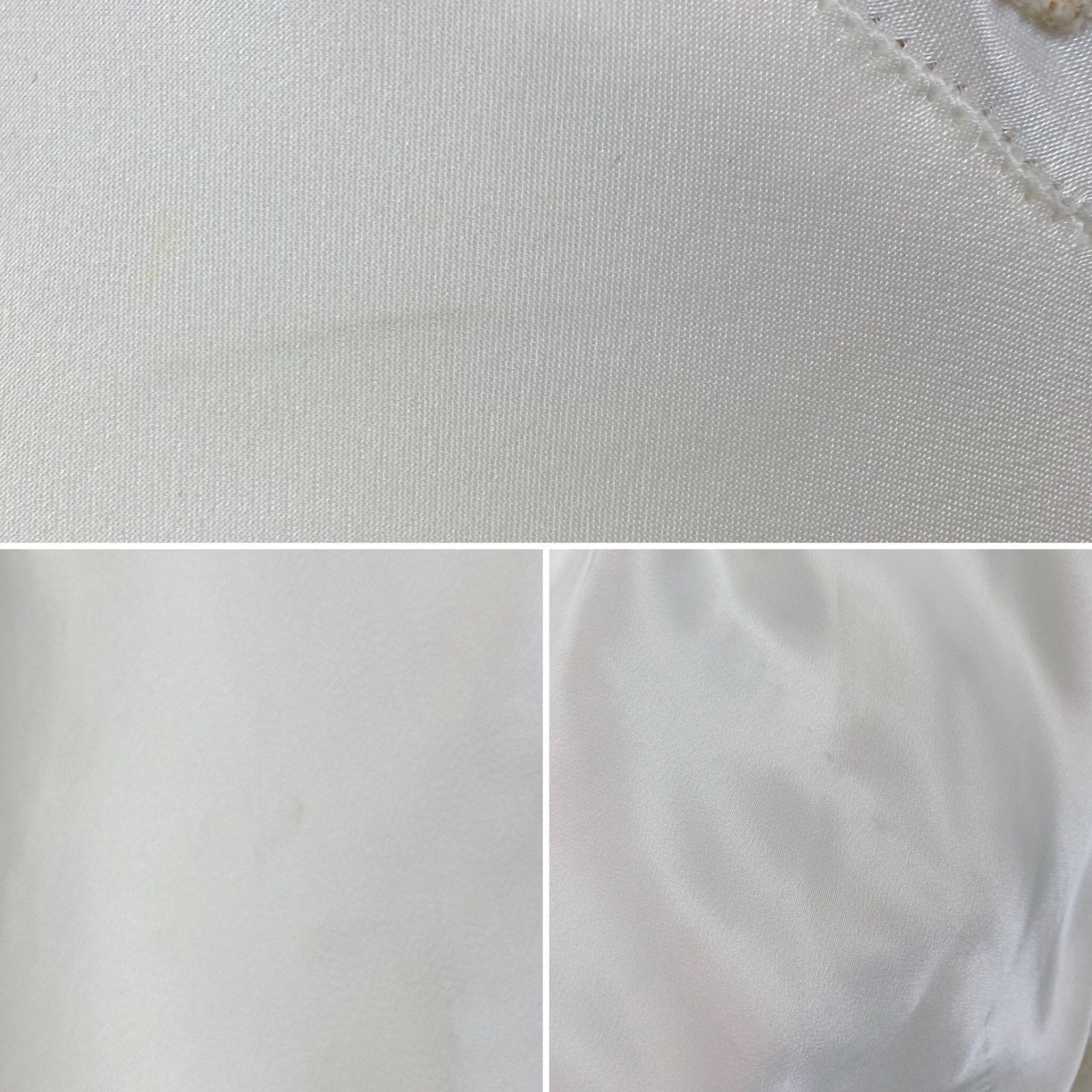 Vintage 1940's Slip | Pearly White Rayon Satin with Warm Nude Cotton Lace & Floral Appliques | Size S, M | Perlcrest -Never Worn - Daggers & Dames