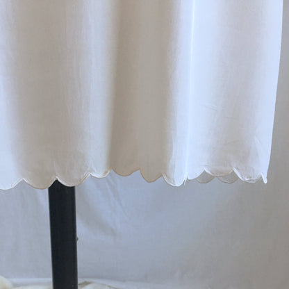 Vintage 1940's Slip | Sheer White Rayon with Tulle Inserts & Filigree Embroidery | Laros | Size XS - Daggers & Dames