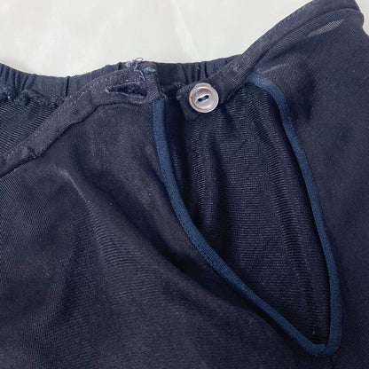 Vintage 1940's Tap Pants | Inky Black Rayon Knit with Lace | Size XS | Vanity Fair - Daggers & Dames