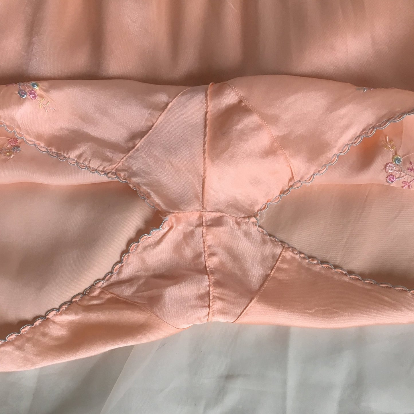 Vintage 1940's Tap Pants | Pink Silk & Rayon Blend with Embroidery | New Old Stock | Size XSM - SM - Daggers & Dames