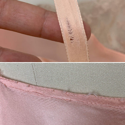 Vintage 1940's Teddy Chemise | Rose Pink Rayon Satin with Tambour Lace Embroidery | Size M - Daggers & Dames