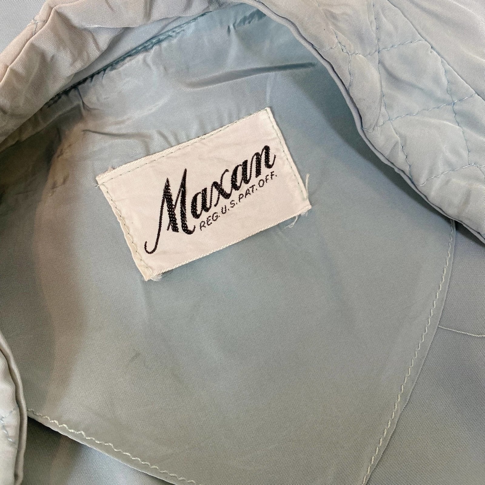 Vintage 1950's Dressing Gown | Bright Sky Blue Rayon with Faux Pearl Buttons | Size S, M | Maxan - Daggers & Dames