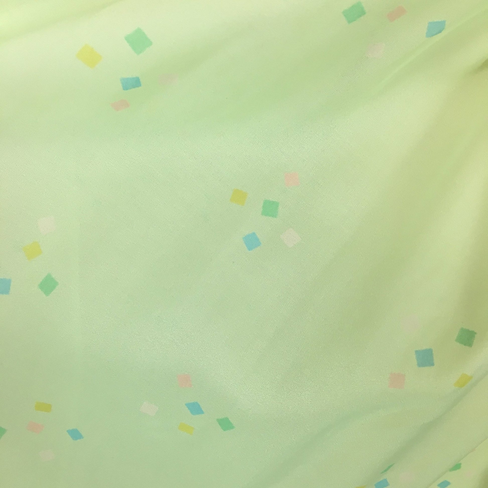 Vintage 1950's Nightgown | Sheer Pale Green Nylon Chiffon with Geometric Pattern & Adjustable Waist | Godfried | Size SM, MED - Daggers & Dames